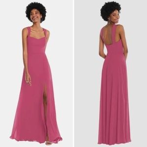 AFTER SIX Contoured Wide Strap Sweetheart Maxi Dress